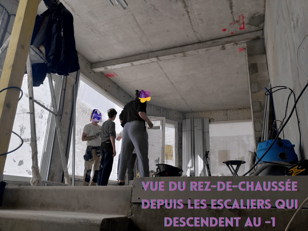 Dans l'atelier d'auto-réparation vélo de Paris 10 Paillettes et Cambouis, travaux d'aménagement du futur local